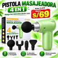Pistola masajeadora 4 en 1